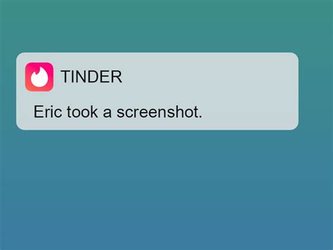 does tinder have screenshot notifications